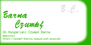 barna czumpf business card